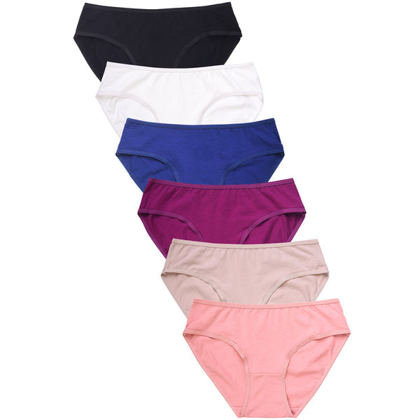 247 Frenzy Women's Essentials PACK OF 6 Stretch Brief Panty
