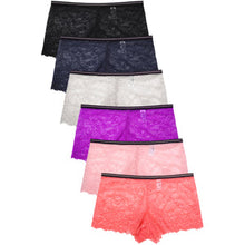 Load image into Gallery viewer, PACK OF 6 MAMIA WOMEN'S FLORAL LACE HIPSTER PANTY (LP9104LH)