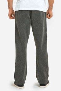 Men's Essentials Knocker Cotton Blend Long Fleece Solid Sweat Pants - Charcoal Gray (SP1000_CGY)