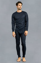 Load image into Gallery viewer, Men&#39;s Essentials Knocker Two Piece Set Long Johns Thermal Underwear Set (TU001_ NVY)