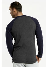 Load image into Gallery viewer, Men&#39;s Essentials Top Pro Long Sleeve Baseball Tee - Navy Charcoal (MBT002_NVC)
