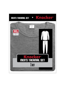 Men's Essentials Knocker Two Piece Set Long Johns Thermal Underwear Set (TU001_ HGY)