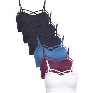 PACK OF 6 MAMIA WOMEN'S SEAMLESS STRAPPY BRA (BR0149SP2)