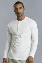 Load image into Gallery viewer, Men&#39;s Essentials Knocker Classic Three-Button Crew Neck Cotton Henley (MHS001_WHT)