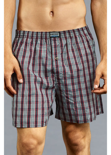 Men's Essentials Knocker PACK OF 3 Button Fly Cotton Blend Boxers (TB3500)