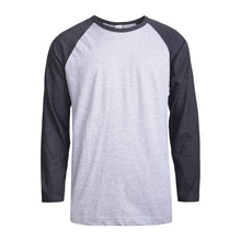Load image into Gallery viewer, Men&#39;s Essentials Top Pro Long Sleeve Baseball Tee - Charcoal Heather Gray (MBT002_CHG)