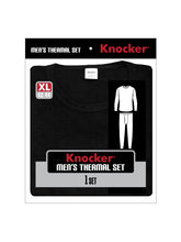 Load image into Gallery viewer, Men&#39;s Essentials Knocker Two Piece Set Long Johns Thermal Underwear Set (TU001_ BLK)