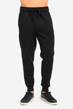 Load image into Gallery viewer, Men&#39;s Essentials Knocker Heavy Weight Fabric Jogger Fleece Sweat Pants (SP1100_ BLK)