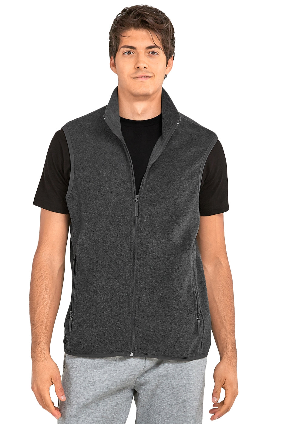 Men's Essentials Knocker Polar Fleece Vest (PF1500_CGY)