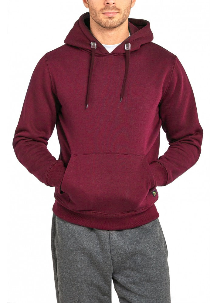 Men's Essentials Knocker Cotton Blend Pullover Hoodie Jacket (HD1000-BUR)