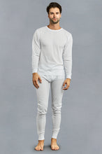 Load image into Gallery viewer, Men&#39;s Essentials Knocker Two Piece Set Long Johns Thermal Underwear Set (TU001_ WHT)