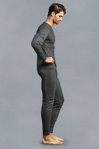 Men's Essentials Knocker Two Piece Set Long Johns Thermal Underwear Set (TU001_ CHG)