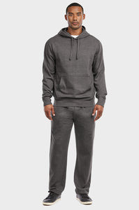 Men's Essentials Et Tu Lightweight Fabric Cotton Blend Pullover Fleece Hoodie Jacket (HD1020E_CGY)