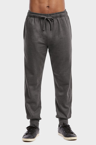 Men's Essentials Et Tu Cotton Blend Jogger Fleece Sweat Pants - Charcoal Gray (SP1120E_CGY)