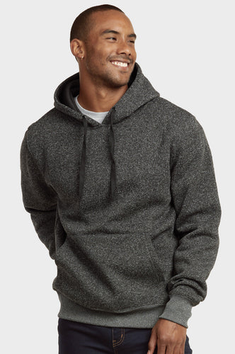 Men's Essentials Knocker Pullover Fleece Hoodie Jacket (HD1010-BKM)