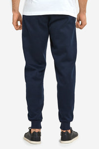 Men's Essentials Knocker Heavy Weight Fabric Jogger Fleece Sweat Pants (SP1100_ NVY)