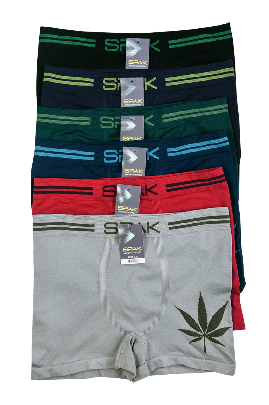 Men's Essentials Spak PACK OF 6 Seamless Trunks (MSP014-6PK)