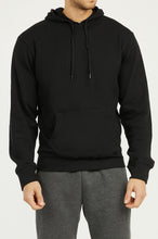 Load image into Gallery viewer, Men&#39;s Essentials Knocker Waffle Fabric Cotton Pullover Hoodie Jacket (HD1100_BLK)