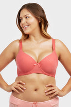 Load image into Gallery viewer, PACK OF 6 SOFRA WOMEN&#39;S PLUS FULL CUP JACQUARD BRA (BR4222JD3)