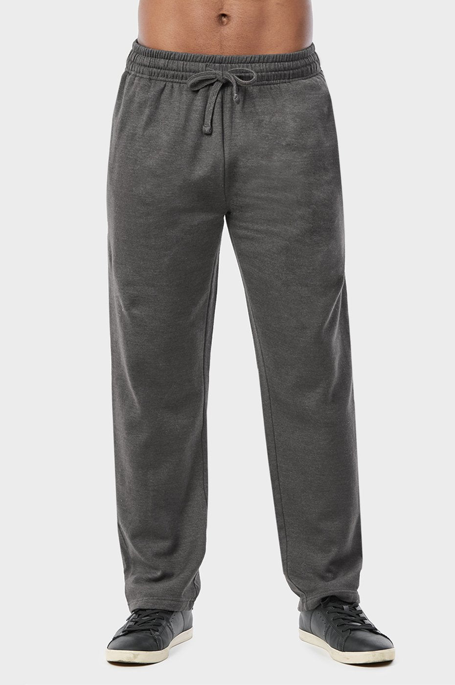 Men's Essentials Knocker Medium Weight Fabric Long Fleece Sweat Pants (SP1010_ CGY)