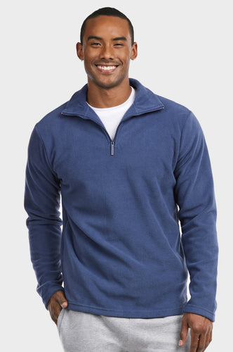 Men's Essentials Knocker Polar Fleece Quarter Pullover Jacket (PF1000_DNM)