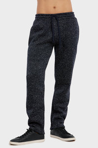 Men's Essentials Knocker Medium Weight Fabric Long Fleece Sweat Pants (SP1010_ NVM)