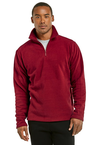 Men's Essentials Knocker Polar Fleece Quarter Pullover Jacket (PF1000_BUR)