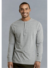 Load image into Gallery viewer, Men&#39;s Essentials Knocker Classic Three-Button Crew Neck Cotton Henley (MHS001_HGY)