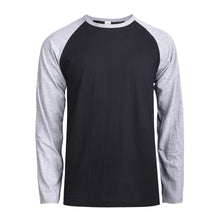 Load image into Gallery viewer, Men&#39;s Essentials Top Pro Long Sleeve Baseball Tee - Heather Gray Black (MBT002_HGB)